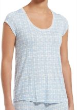 HUE Women's Sleepwell Pajama Sleep Top, Made with Temperature Control Temptech Technology